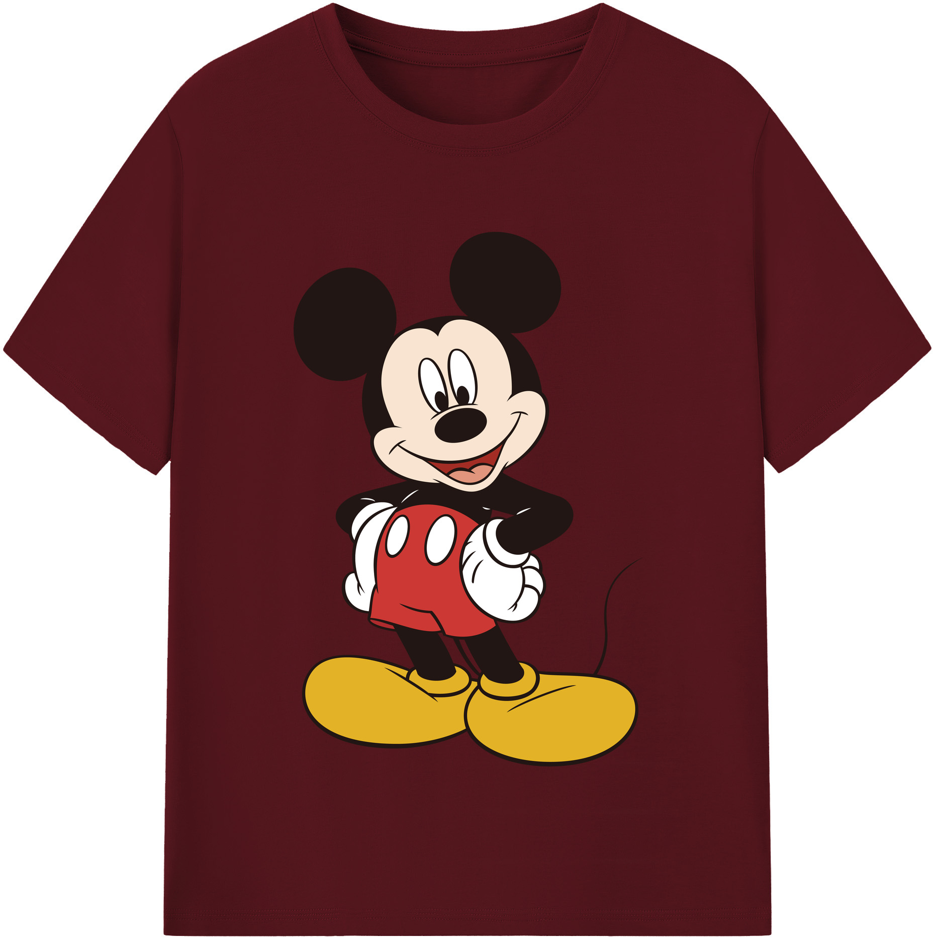 （画像用） ミッキーマウス Mickey Mouse 綿100％半袖Tシャツ（フロントプリント）